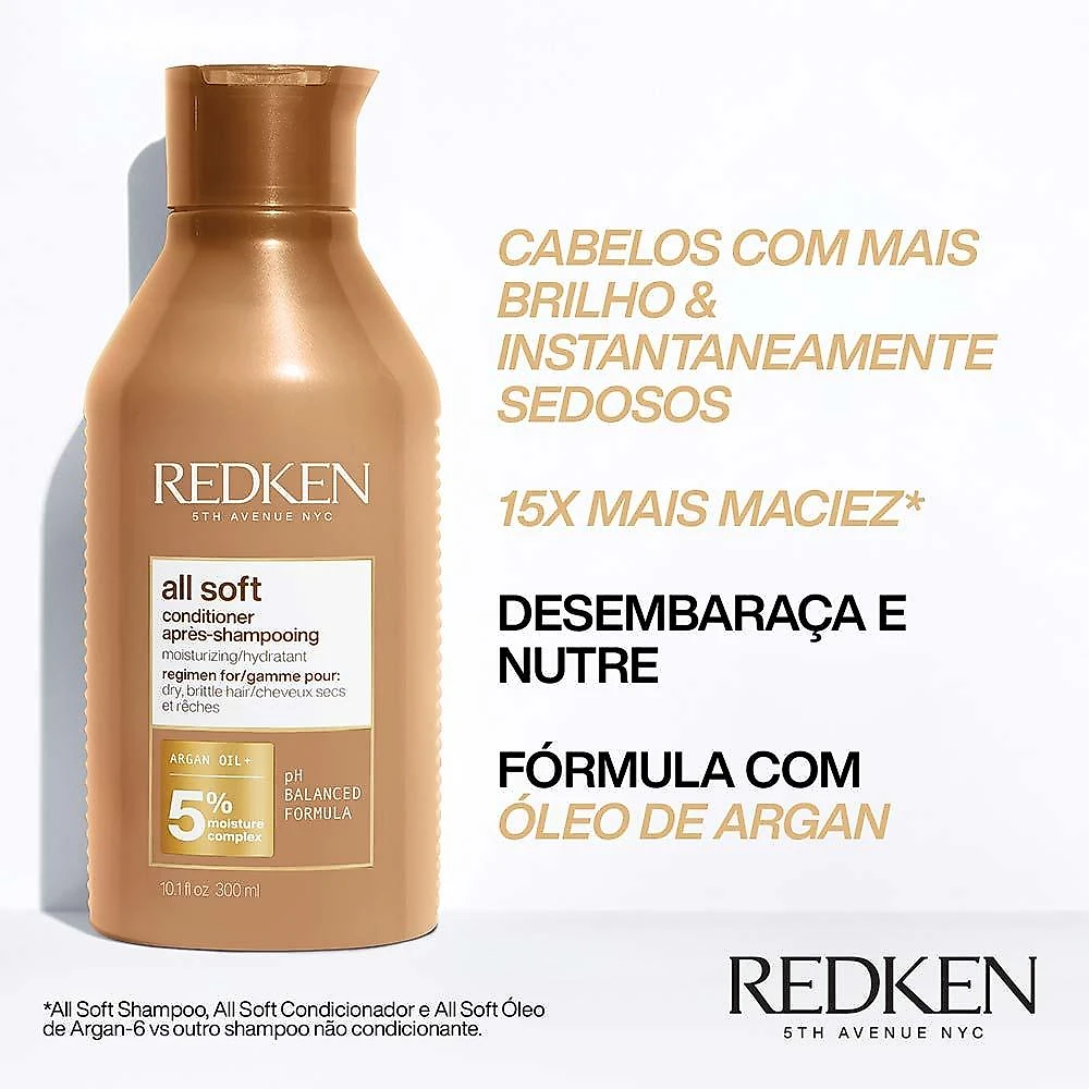 Redken all soft - condicionador hidratante 300ml