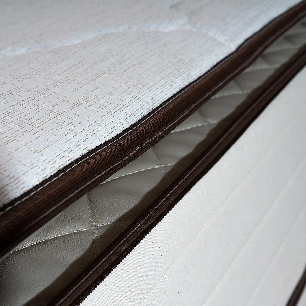 Colchão king size hellen malta linho com molas ensacadas e espuma d26 28x193x203cm - bege