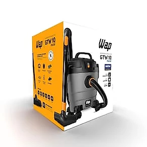 Aspirador de Água e Pó WAP GTW 10 Maré 1400W Portátil Função Sopro Capacidade 10 Litros 110V