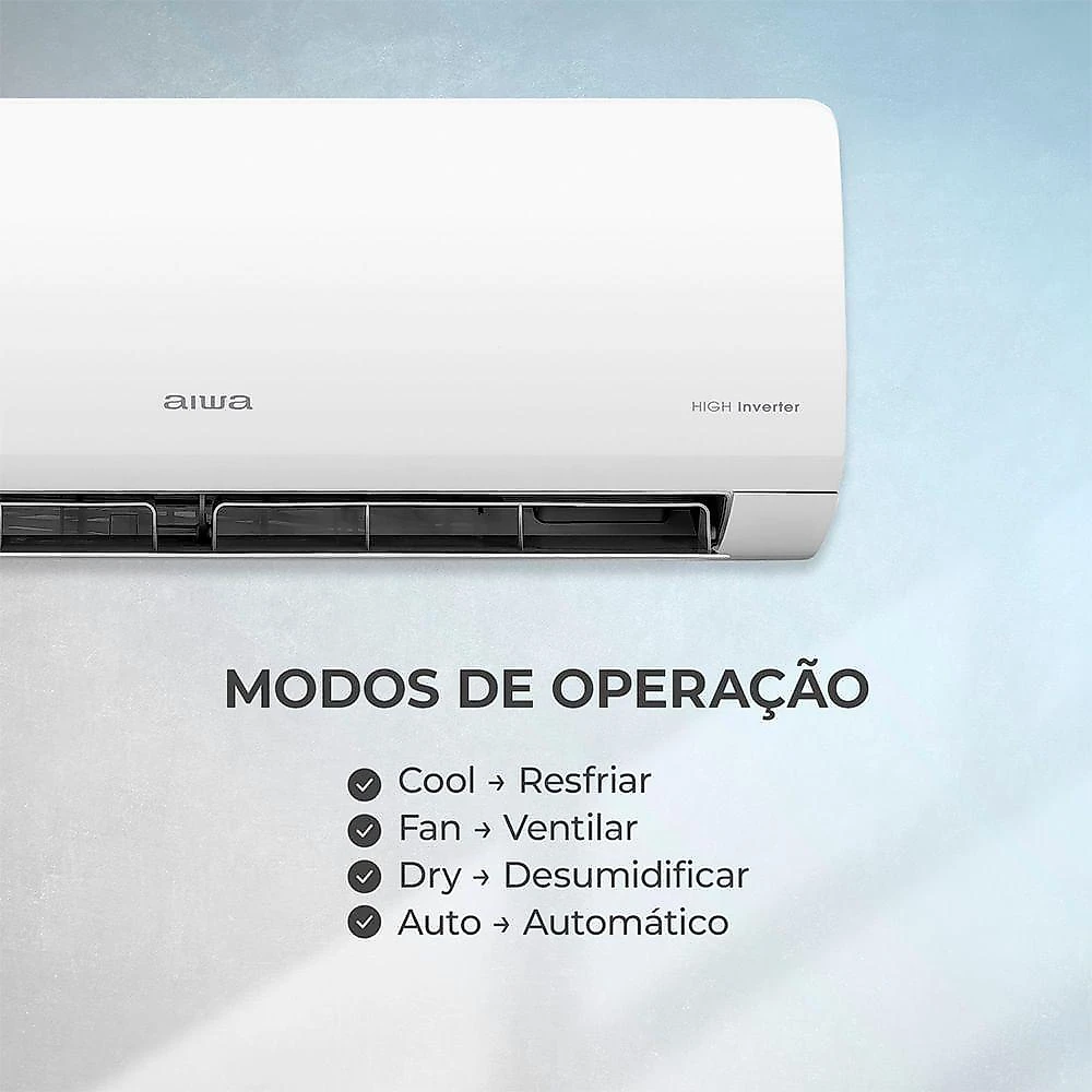 Ar Condicionado Aiwa Split High Wall High Inverter 12.000 Btus Frio AWS-AC-12F-EU 220V