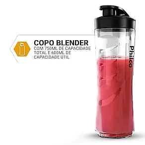 Mixer 2 em 1 PMX40A 400W com Copo 800ml e Liquidificador Squeeze 110V