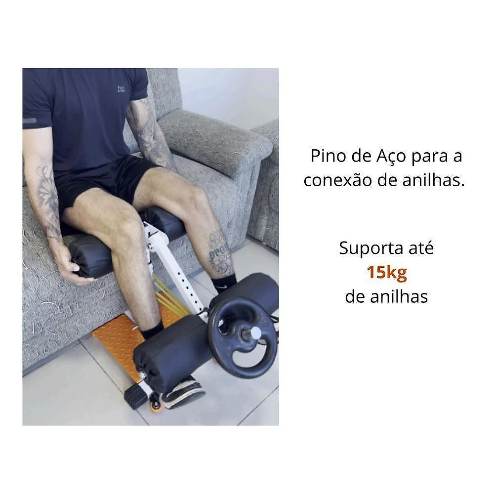 Flexora E Extensora Portátil Fisioterapia Musculação Branca
