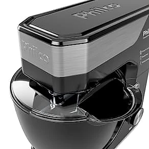 Batedeira Planetária Philco PBP90A 5L 900W Tampa Antirrespingo 12 Velocidades Preta 110V