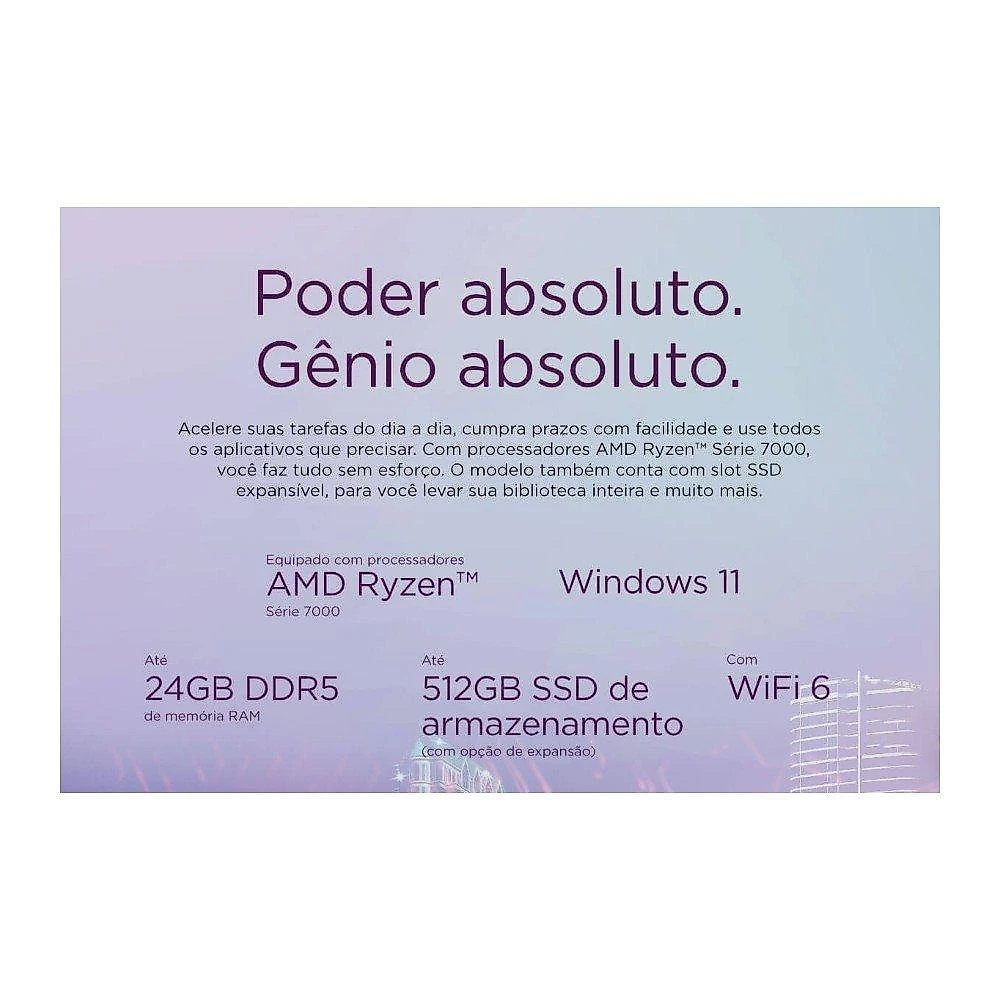 Notebook Lenovo IdeaPad Slim 3 AMD Ryzen 5 7535HS, 8GB, AMD Radeon Graphics, SSD 512GB, 15.3" WUXGA 1920x1200, Linux - 83MMS00300