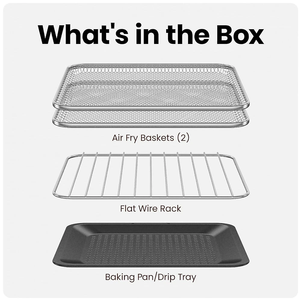 Fritadeira elétrica forno de bancada 14L Chefman EasyAir preta 5 funções 450°C 1750W 110V