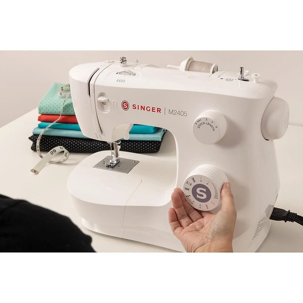 Máquina de costura mecânica singer m2405 - branca