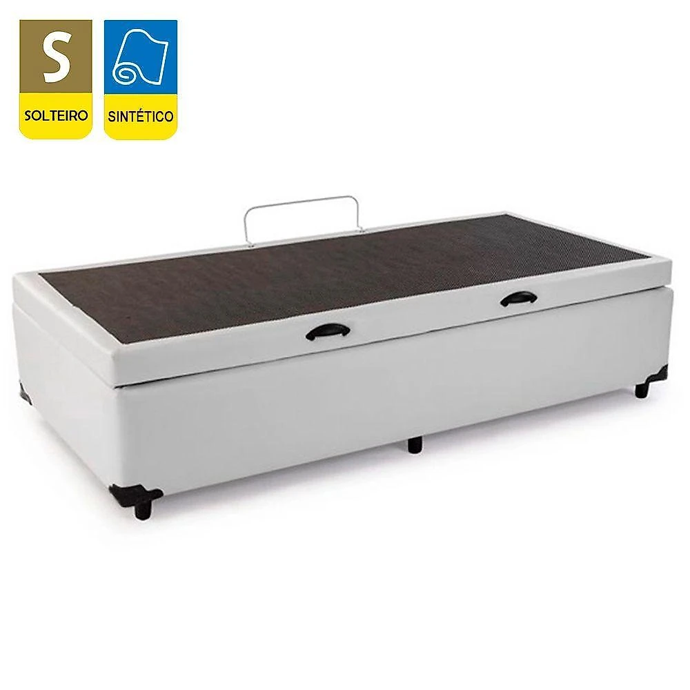 Cama Box Baú Solteiro Sintético Sereneprime Branco 88x188x44