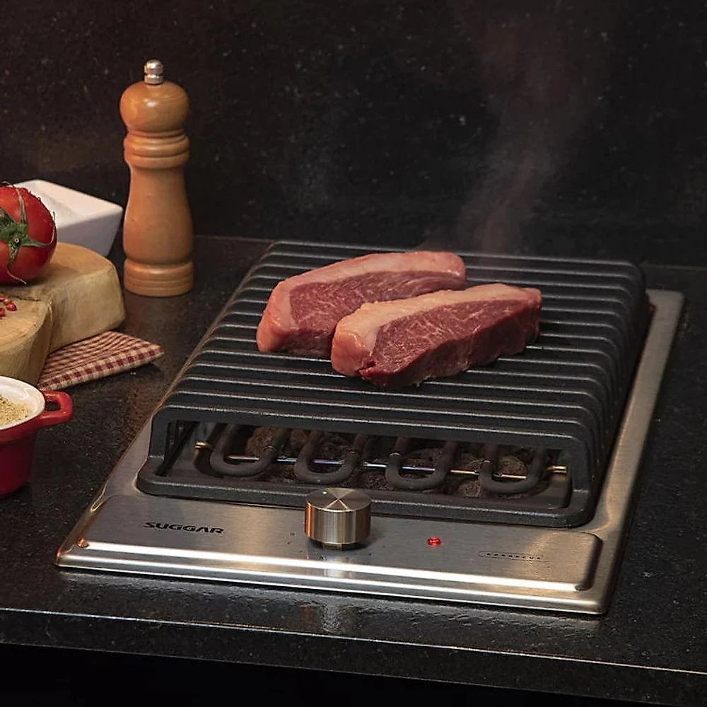 Cooktop Suggar Barbecue Ferro Fundido Inox 220v Ck0002ix Bivolt