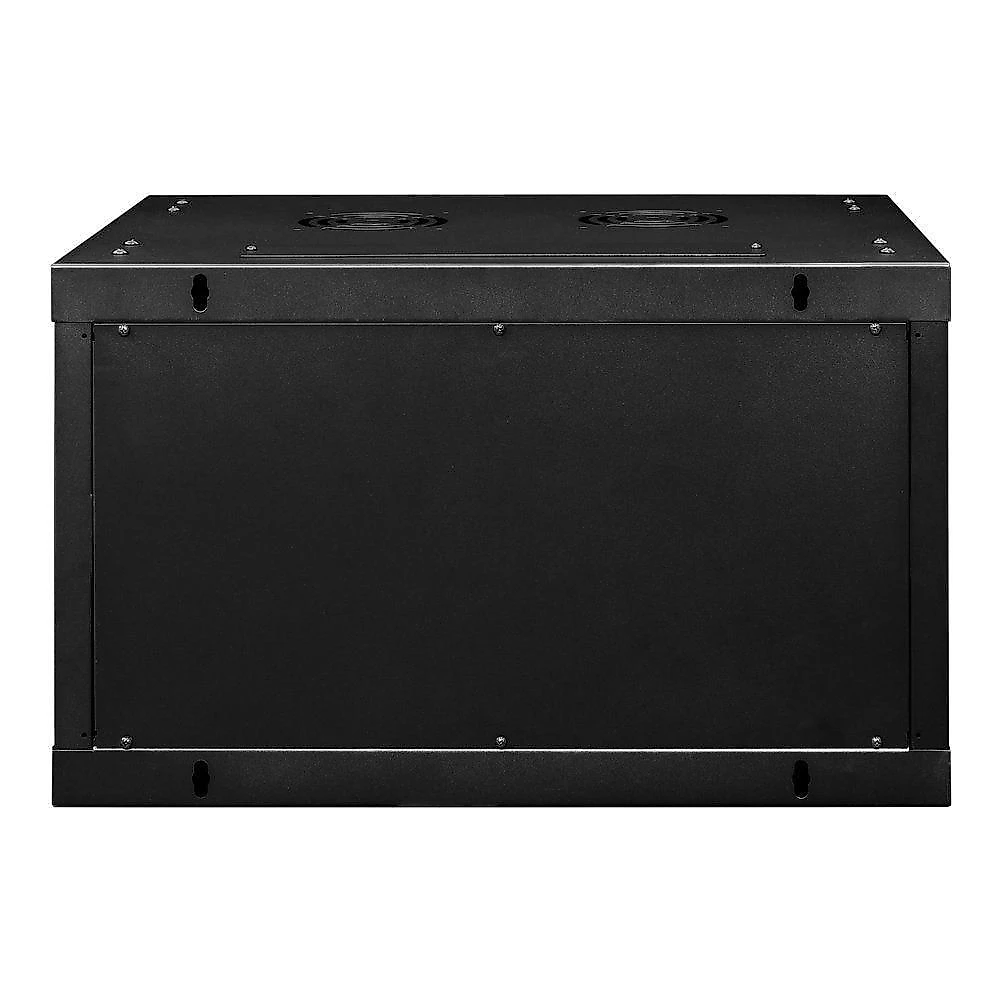 Rack de Parede Mini 19 6U 600x450mm para Equipamentos de Rede Preto Evus