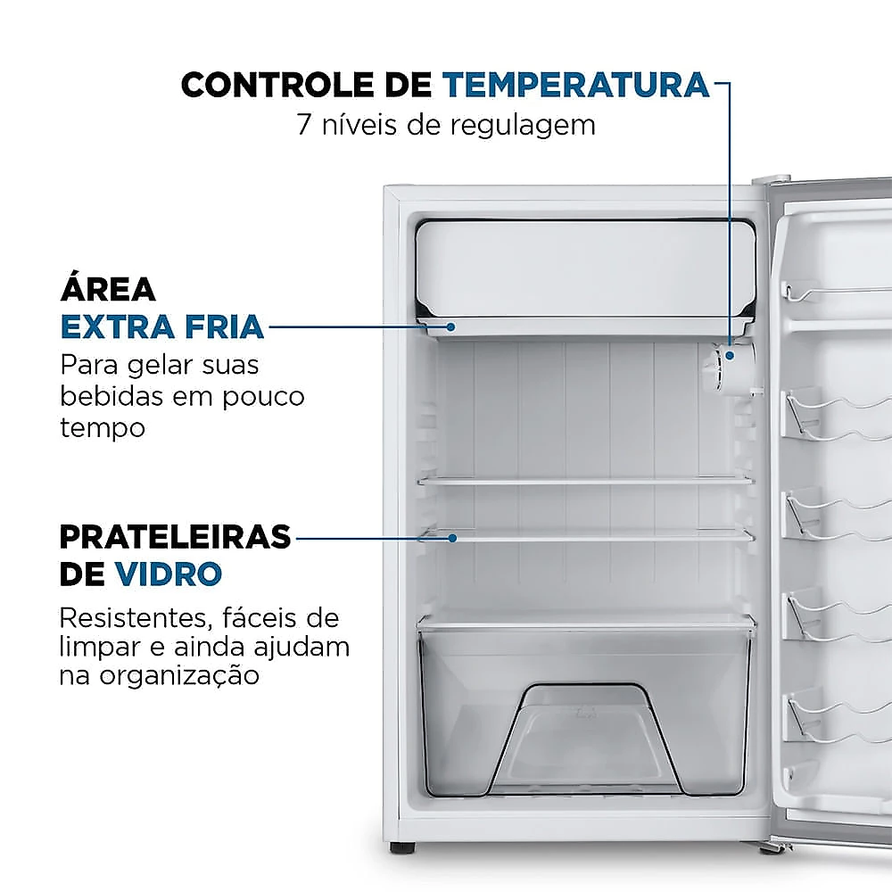 Frigobar Mondial 120L Porta Reversível Branco FGB-01-W120 110