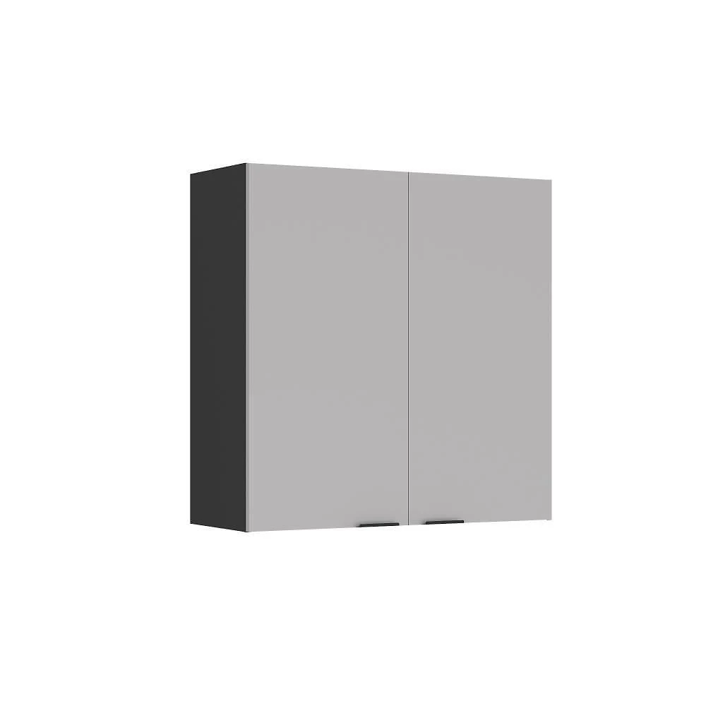 Armário Aéreo De Cozinha Itatiaia Lumina 2 Portas 80cm Em Madeira Grafite-fendi