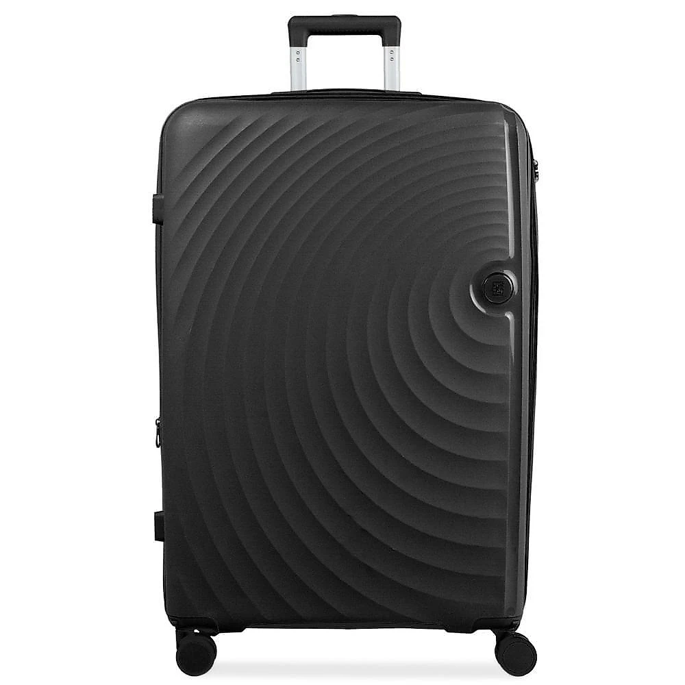 Mala de viagem grande 32kg polipropileno 4 rodas cartagena preta preto - g