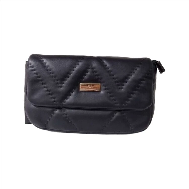 Bolsa WJ Transversal Media Matelasse Feminino - Preto