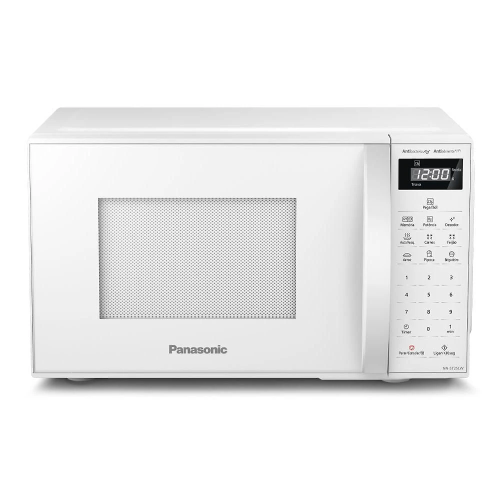 Micro-ondas Panasonic Tecnologia Antibactéria Ag 21L Branco - NN-ST25LWRU 110V