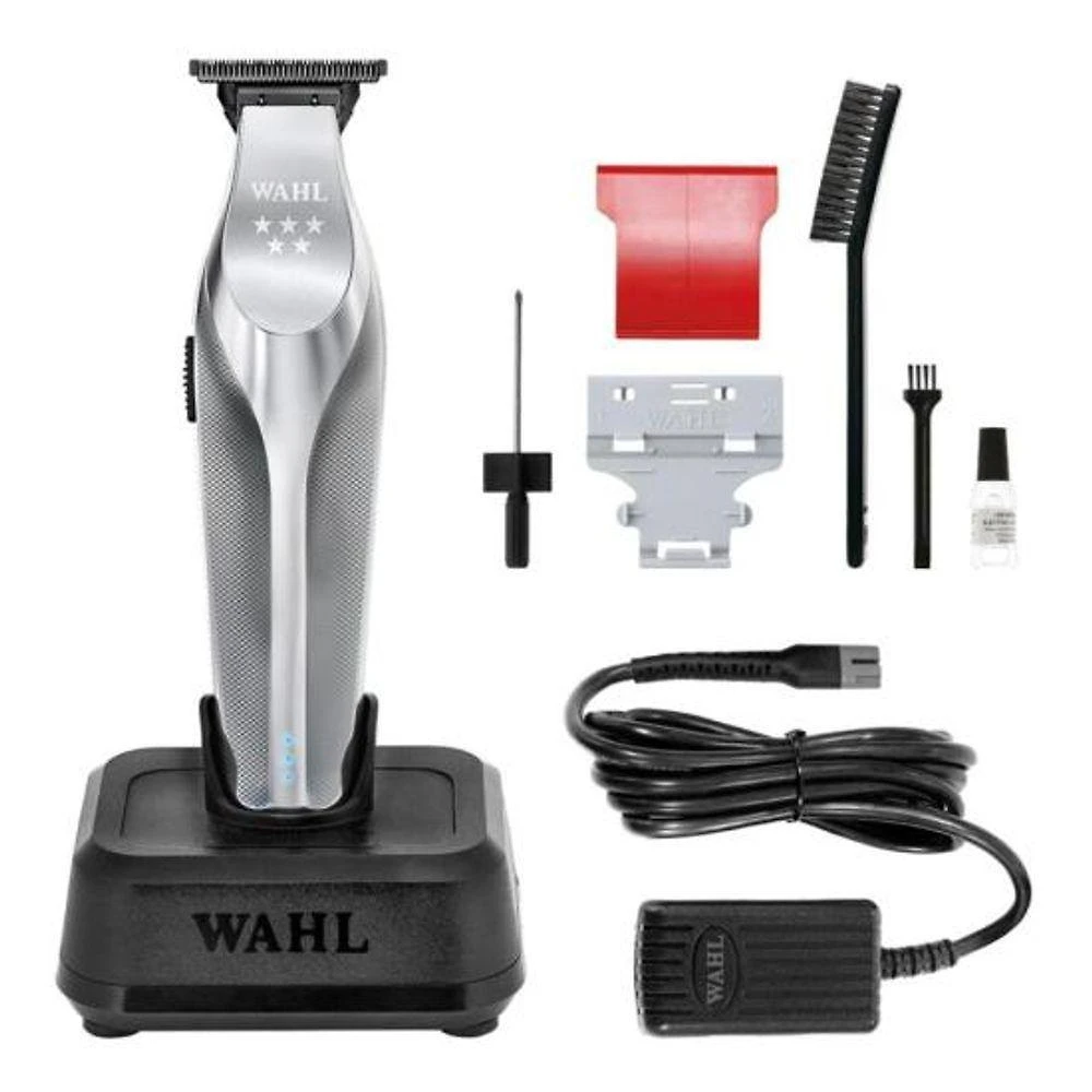 Máquina de Acabamento Hi-viz Cordless para Barba Lâmina Aço Inox Bateria Recarregável USB 110V