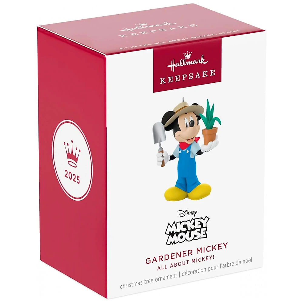 Enfeite de Natal Hallmark Keepsake 2025, Disney All About Mickey! Jardineiro Mickey, Presente para Fãs da Disney