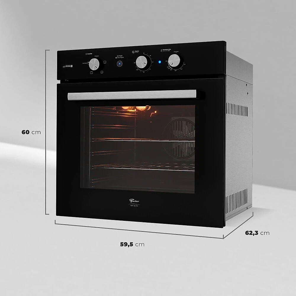 Forno Elétrico de Embutir Fischer Infinity 78 Litros com Grill - 40370 Preto - 2361 - 110V