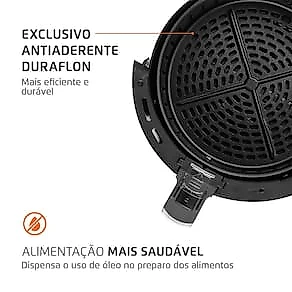 Fritadeira Elétrica Sem Óleo Air Fryer Mondial AF-30 Family Inox IV 3,5l – Preta 110V