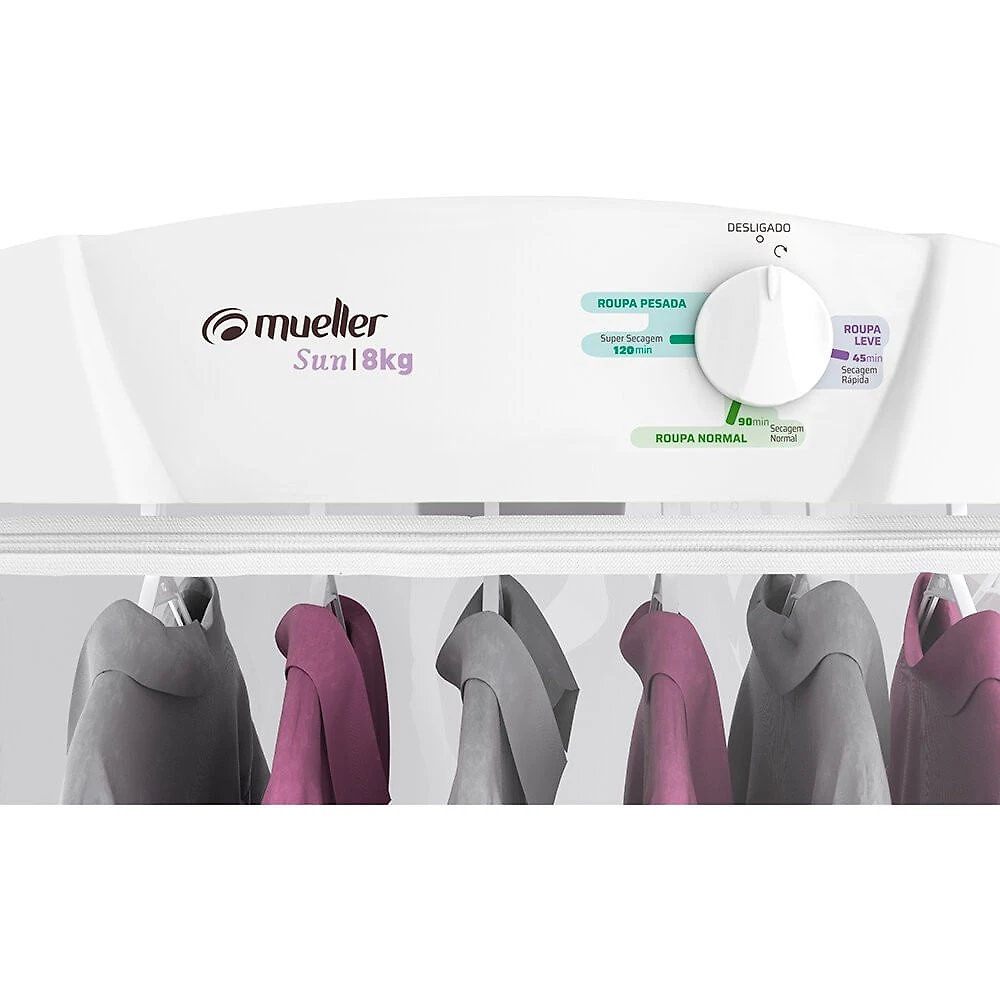 Miniatura Secadora de Roupas de Parede Sun Mueller 8Kg Branco - 110V