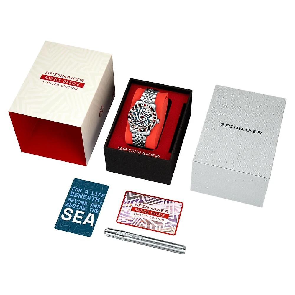 Relógio Spinnaker Fleuss Razzle Dazzle Noir Ilumination Limited Edition SP-5165-11