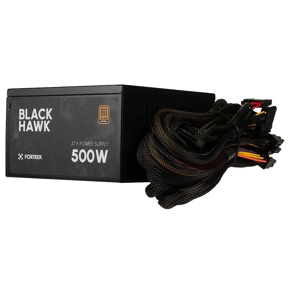 Fonte Fortrek Black Hawk, 500W, 80 Plus Bronze, PFC Ativo, Sem Cabo, Preto - 70459