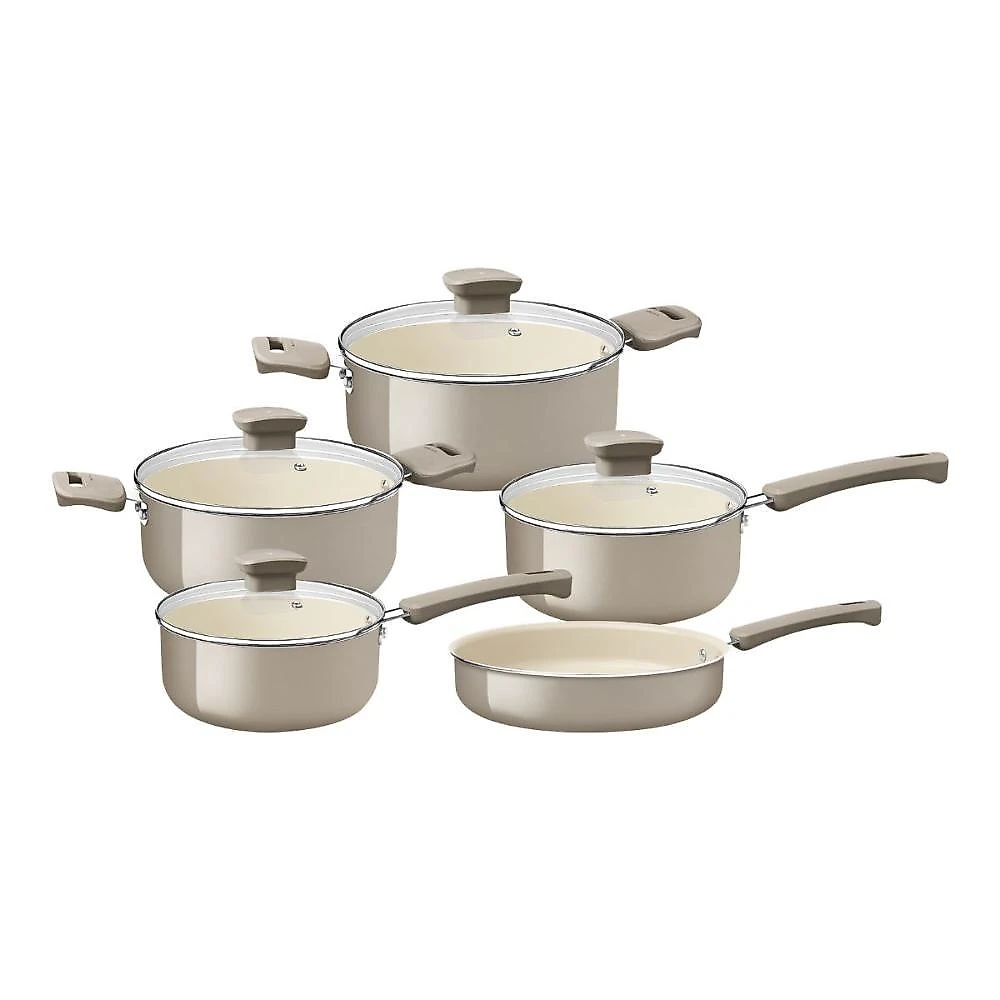 Jogo de panelas 5 peças ceramic veronese tramontina bege