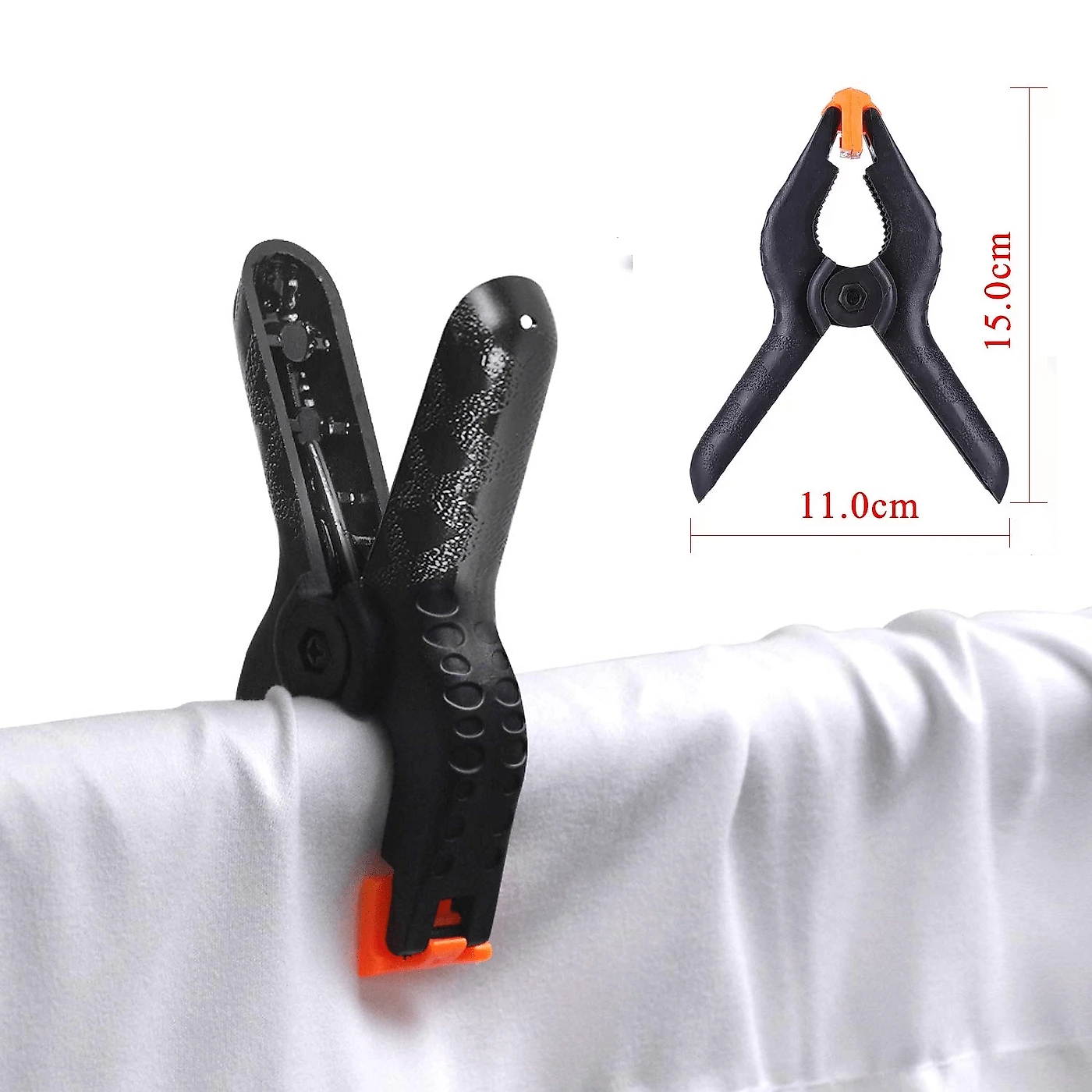 Kit 3x Alicates Garra de Mola 6" Braçadeira e Suporte de Fundos Fotográficos (Média)