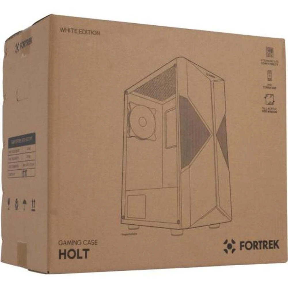Gabinete Gamer Fortrek Holt Mid Tower Rgb Branco
