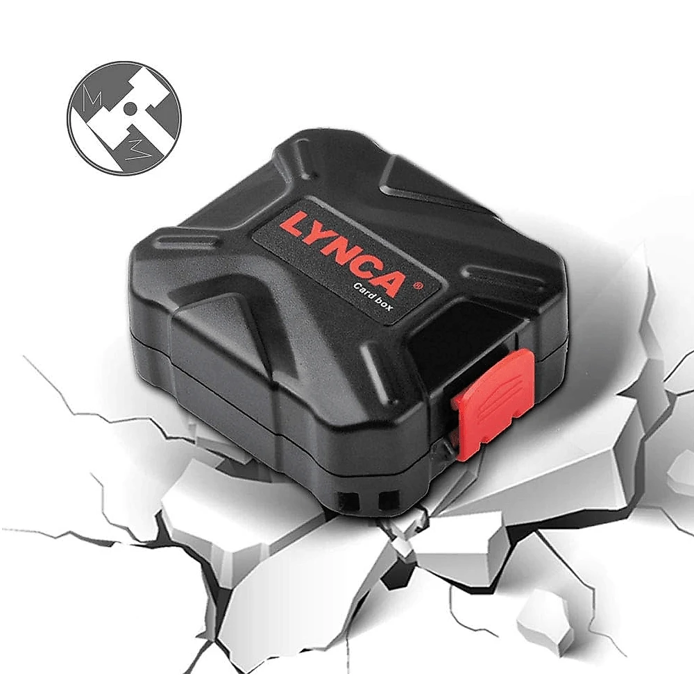 Case Rígido Porta Cartões de Memória Lynca KH-5 para SD, microSD, CF e XQD
