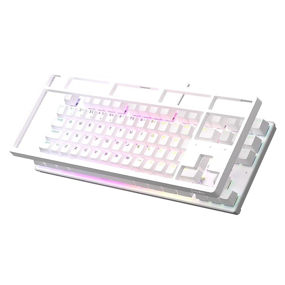 Teclado Mecânico Gamer Husky Sled, TKL, Branco, ABNT2, RGB, Switch Gateron G Pro Brown - HTG500BRMA