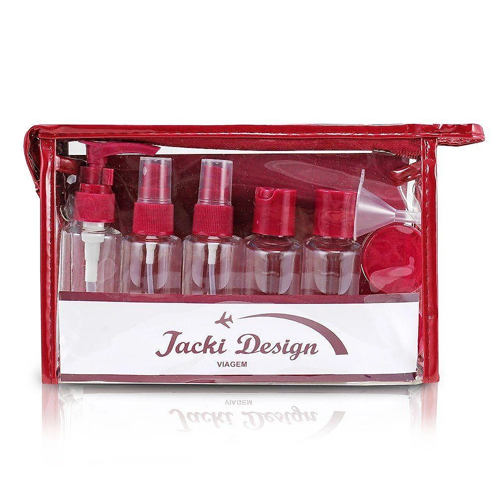 Kit Necessaire C- Gancho E Frascos P- Viagem Premium Vinho