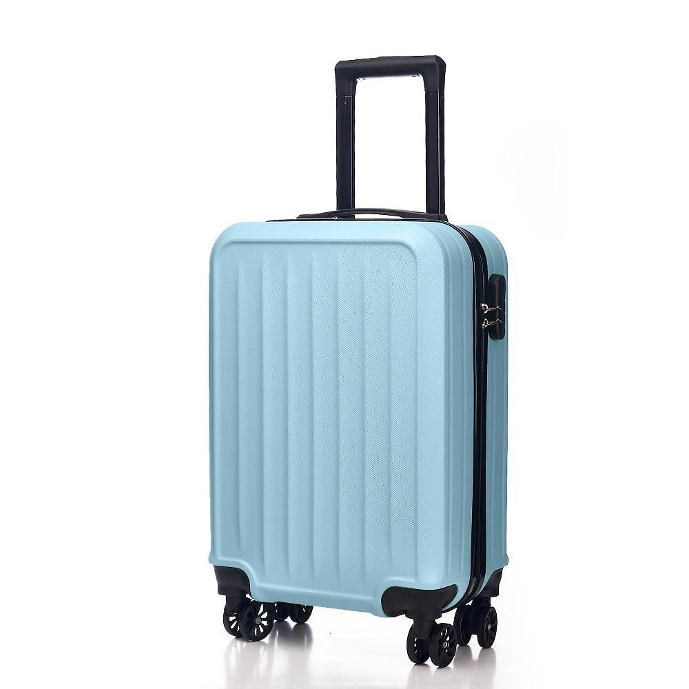 Mala de Bordo Rígida ABS 10kg Cadeado Trava Senha 4 Rodas 360 graus  Azul Yeet