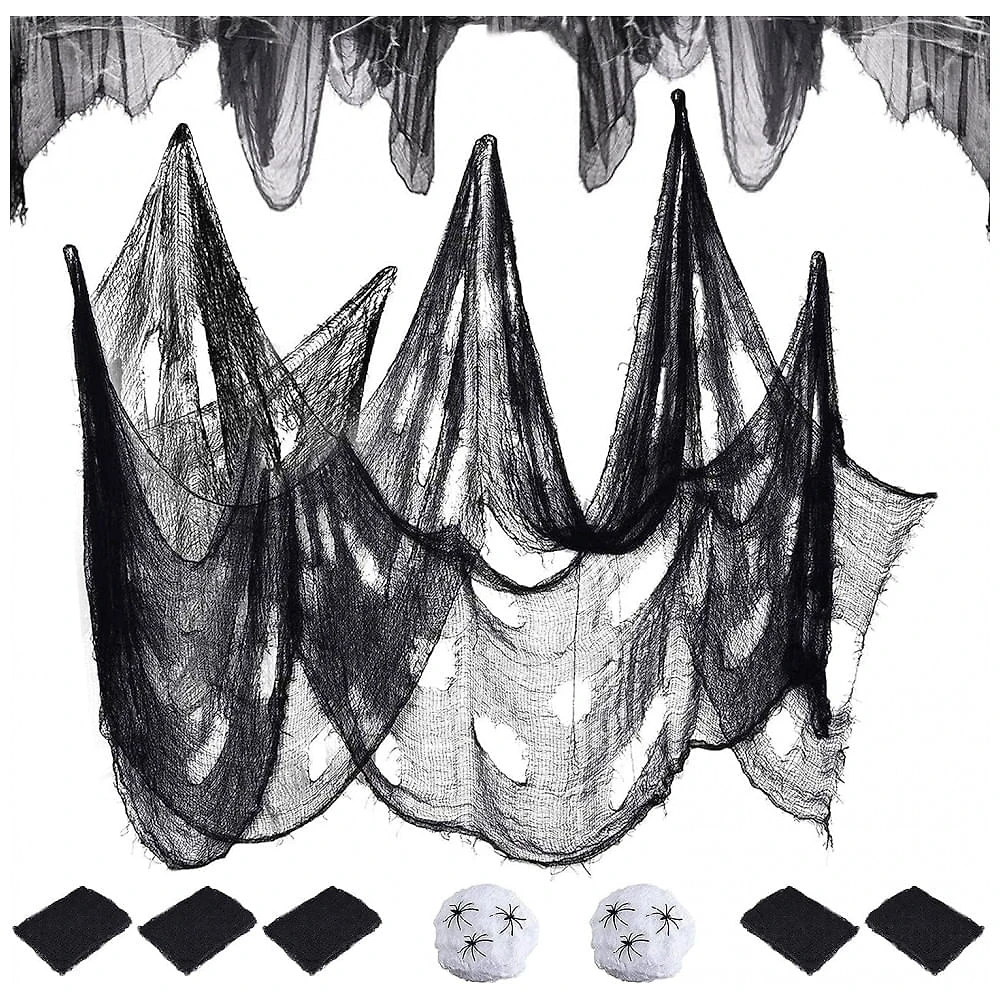 Kit de Decoração de Halloween com Teias de Aranha, JQAQJU