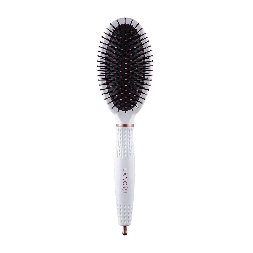 Escova De Cabelos Lanossi White Raquete Oval