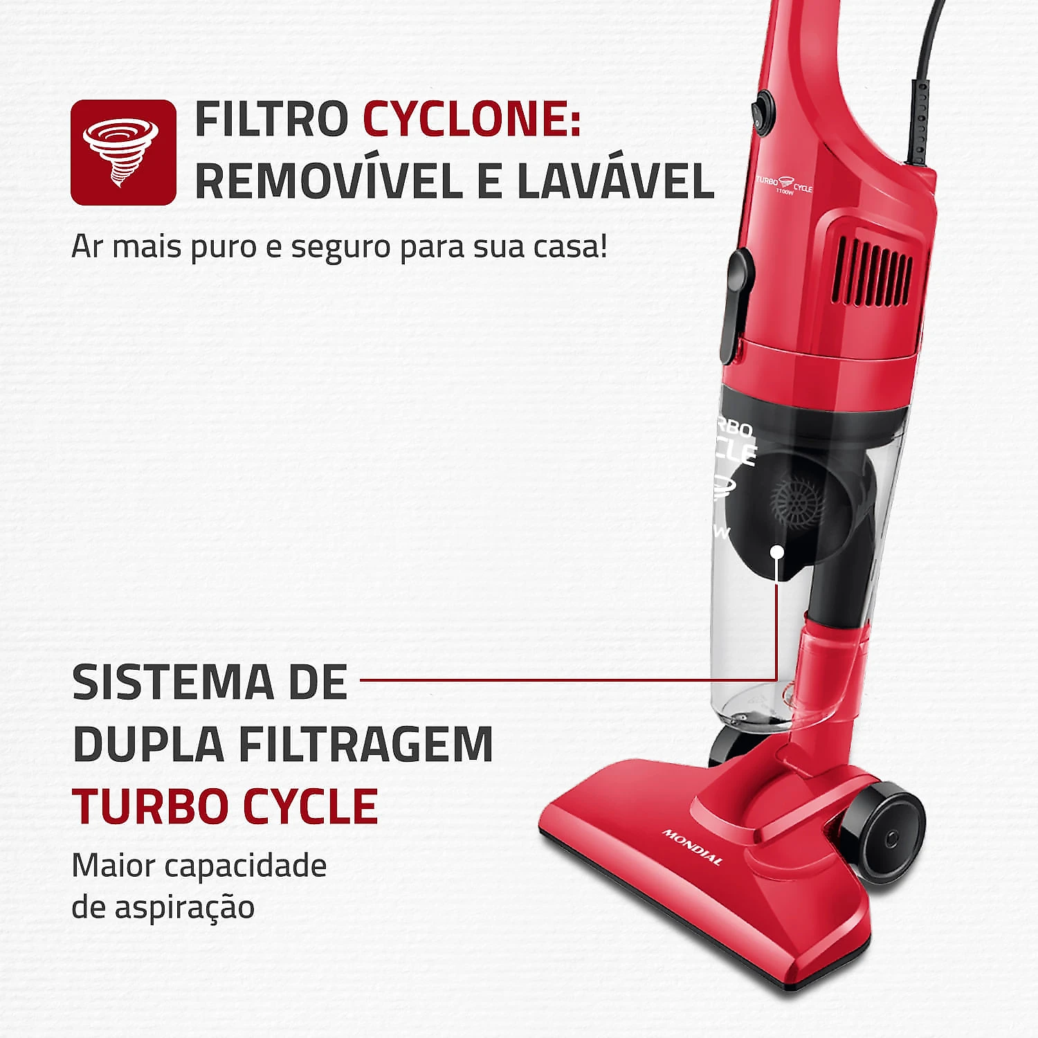 Aspirador de Pó Mondial Turbo Cycle AP-36 127V