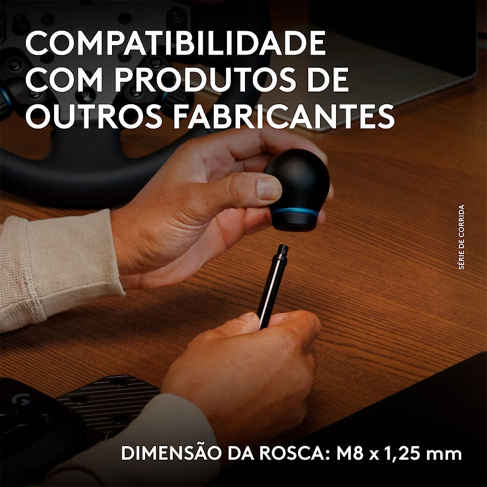 Câmbio Logitech G RS H-Shifter para Consoles e PC, Compatível com Base do Volante RS50 e PRO - Preto