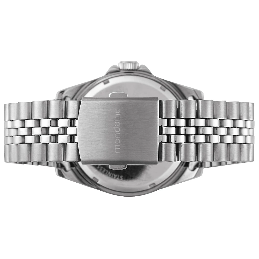 Miniatura Relógio Masculino Prata Aço Redondo 45mm
