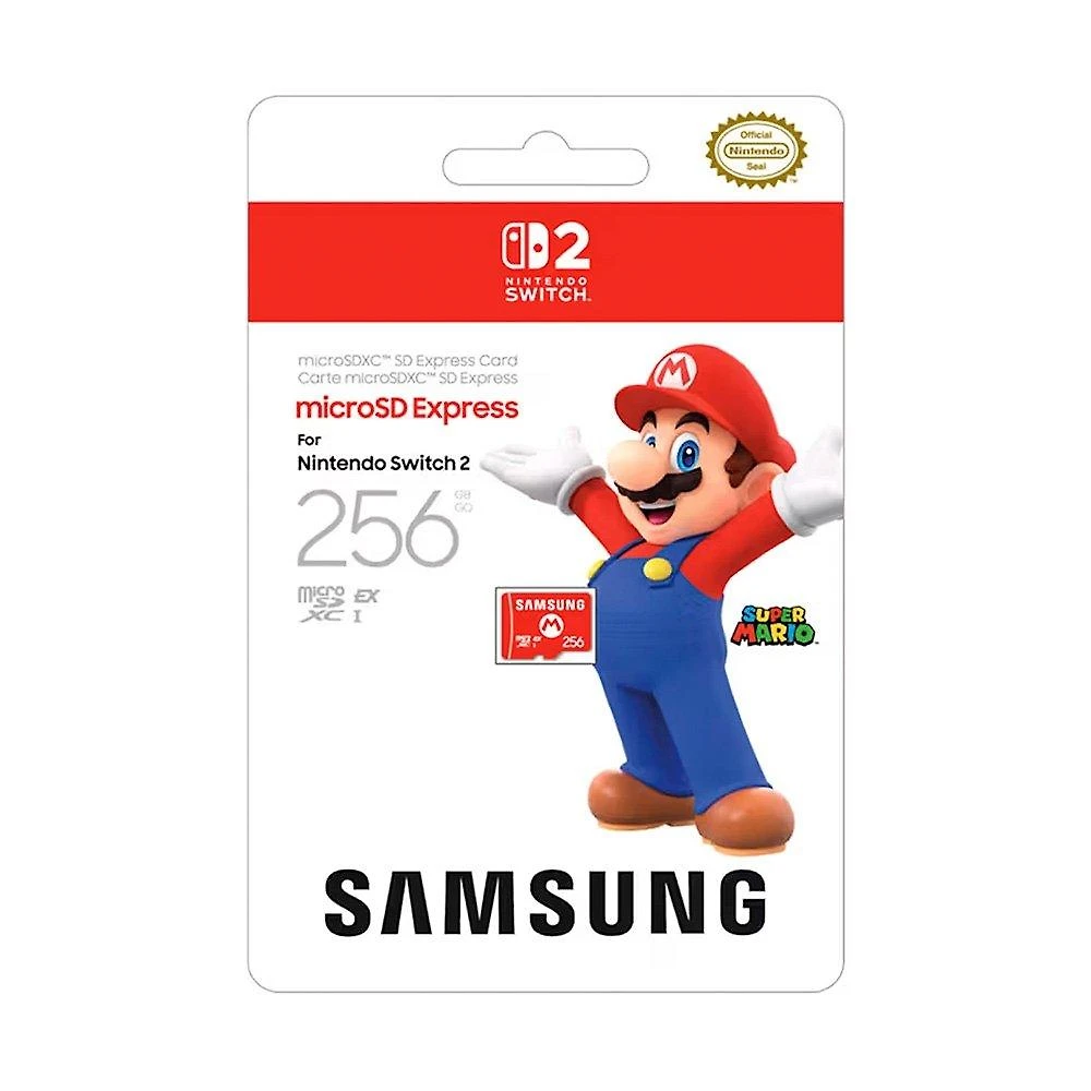 Cartão Samsung microSD 256GB Express para Nintendo Switch 2