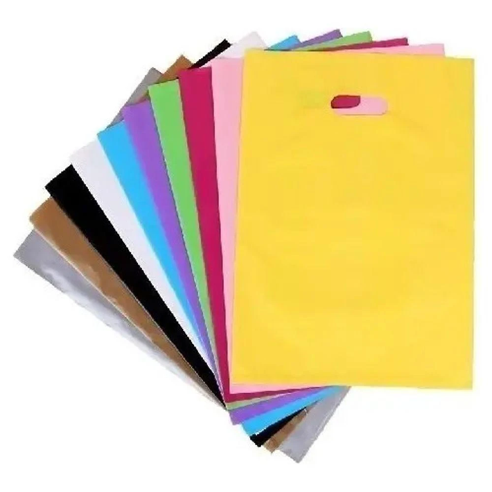 Sacola Plástica 16x20 Alça Boca de Palhaço Silk Screen Laranja Higipack