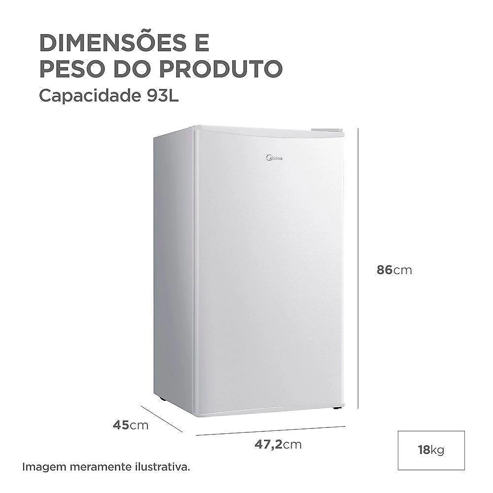Frigobar midea inverter 93l bivolt branco (mdrd142fgd013)
