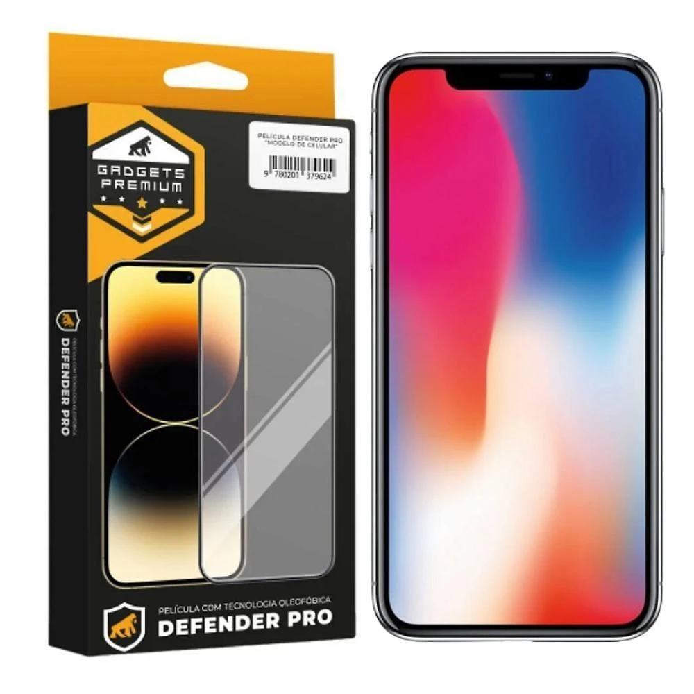 Película Para Iphone X - Defender Pro - Preta - Gshield