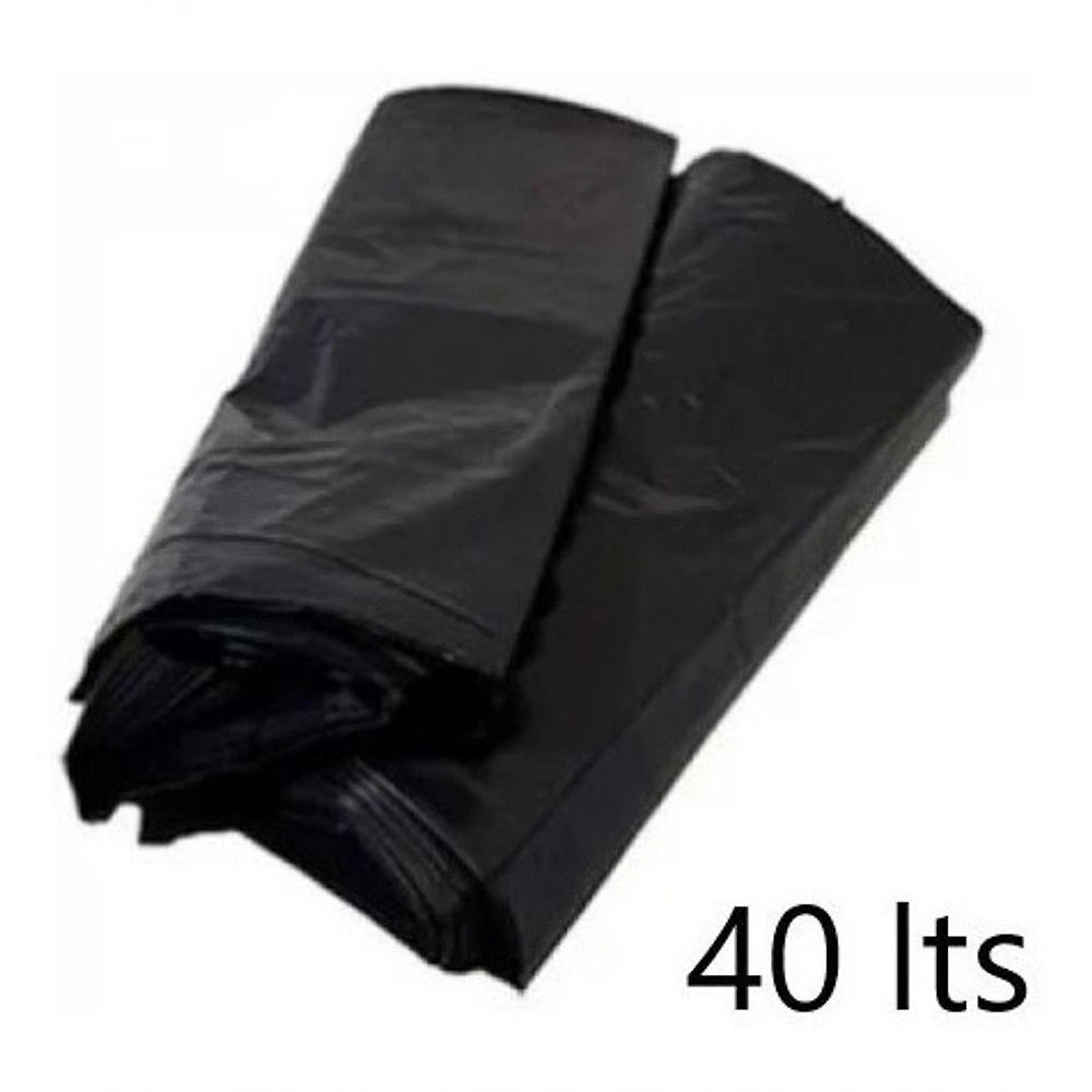 Saco de Lixo Preto Reforçado 40 Litros Pacote com 100 Unidades para Uso Diário Higipack