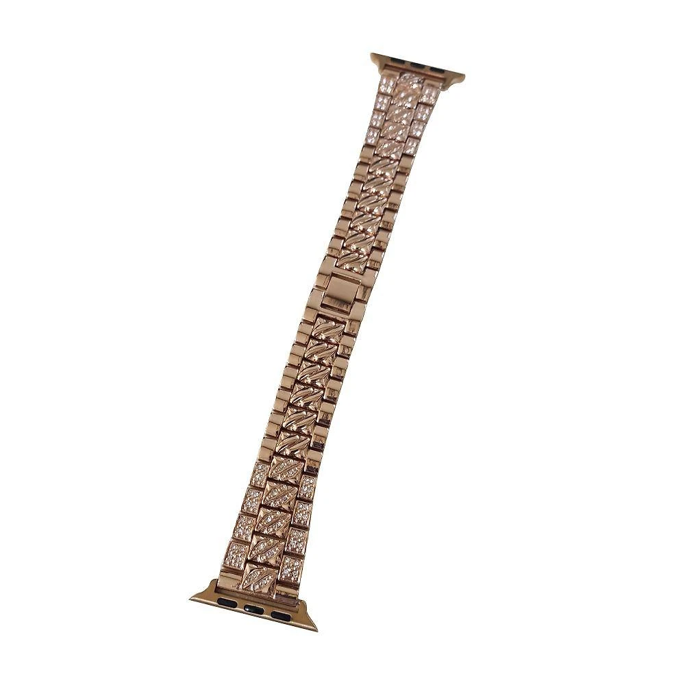 Pulseira Smartwatch Luxo Smartband Pedra Strass Aço 3 Elos
