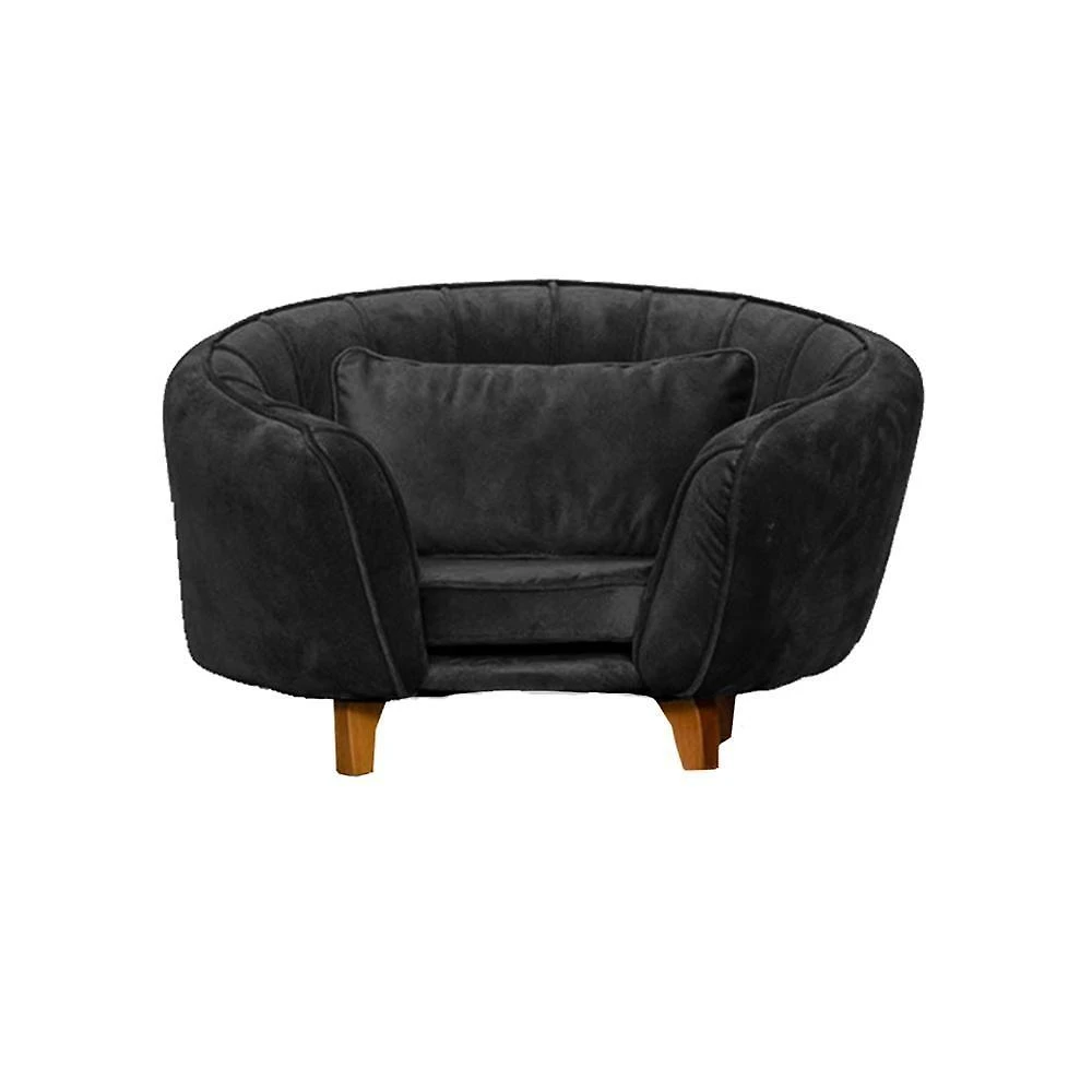 Poltrona Cama Caminha Pet Baby Laddi Veludo Grafite Dvinn Grafite