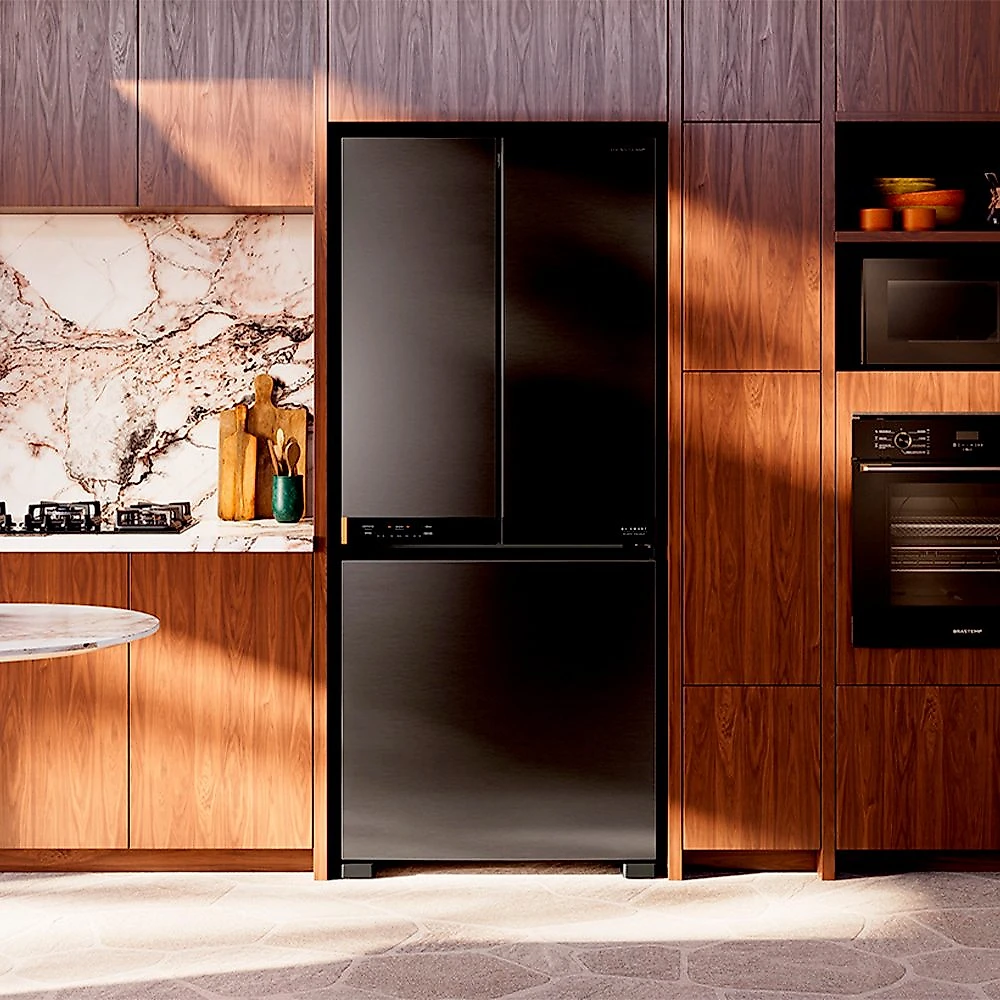 Refrigerador French Door Brastemp de 03 Portas Frost Free com 630 Litros Black Inox - BRO88AE Bivolt