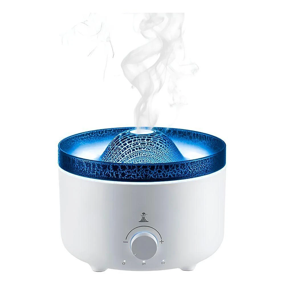Umidificador De Ar Difusor Aromatizador Efeito Vulcão Com Névoa Relaxante E Luzes