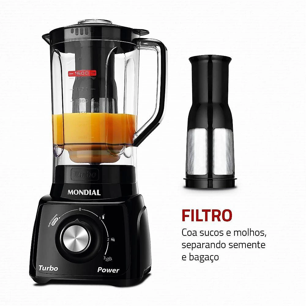 Liquidificador Turbo Power Mondial 550W L-99 FB 110V