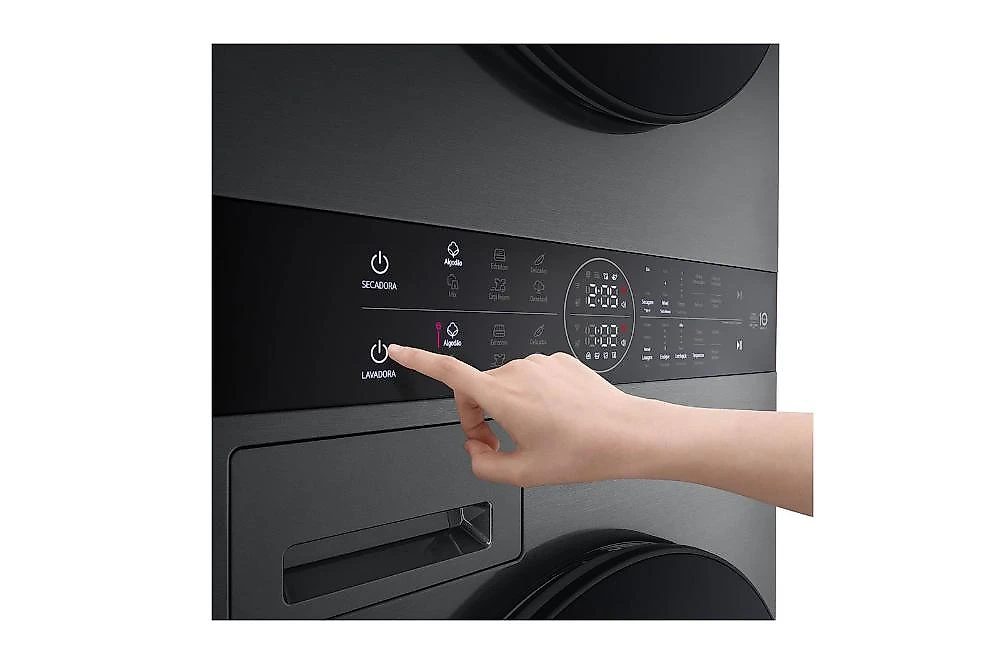 Lava e Seca LG 14kg  Black Inox  Torre WK14BS6A - 220V 220V