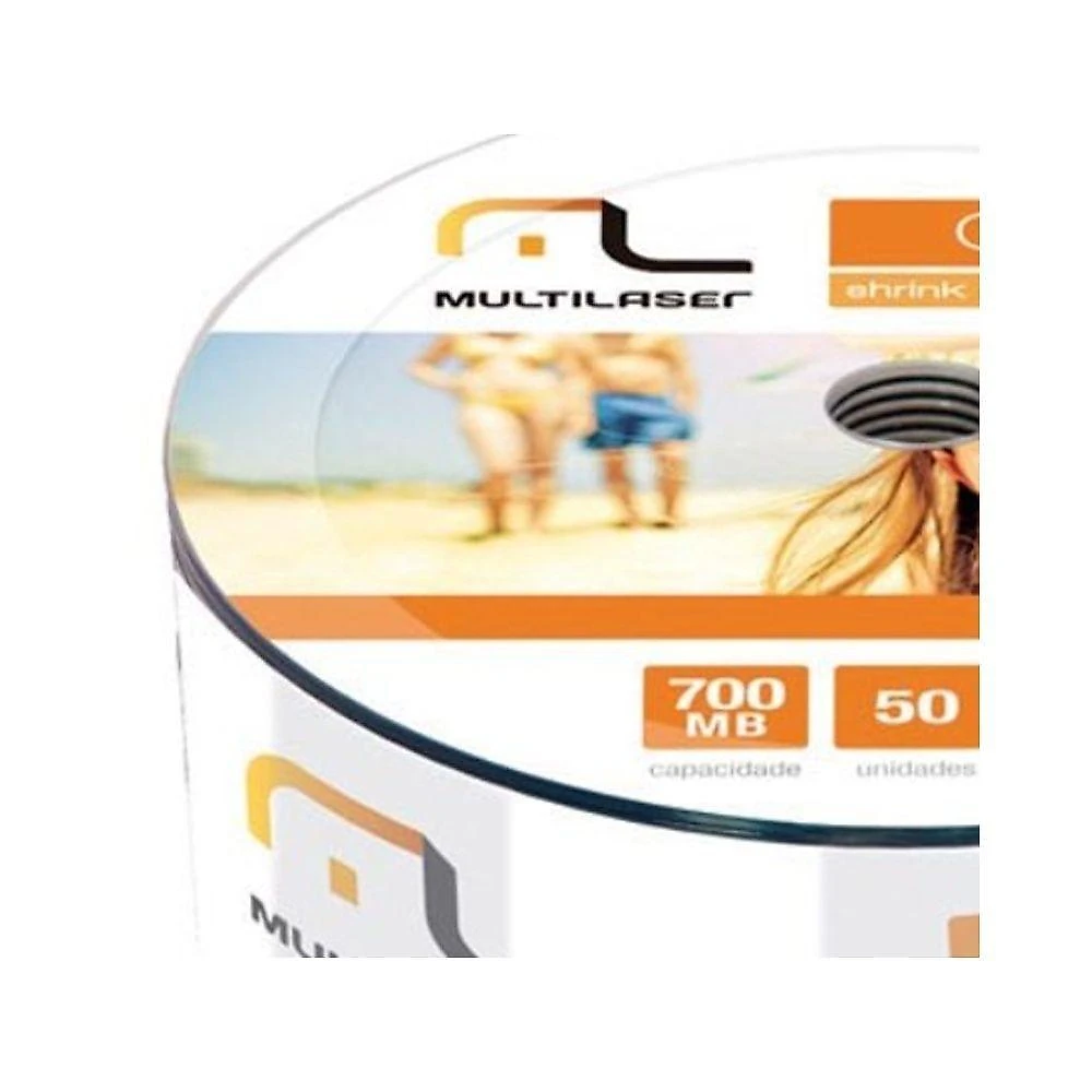CD-R Multi 52X 700MB Embalagem com 50 Unidades Compatível com Leitores de Disco