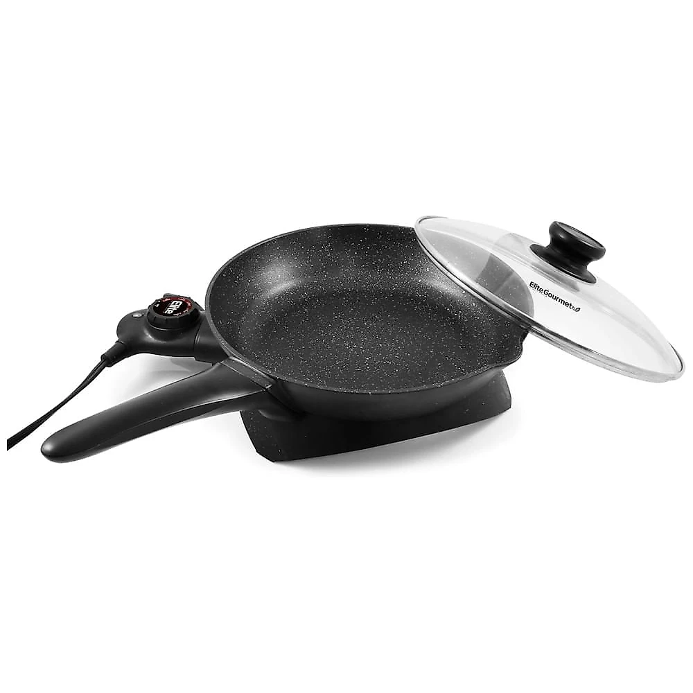 Panela Elite Gourmet EG6207 26,67 cm Antiaderente 2 litros, Bico de Despejo, Segura Lava-Louças, Panela Elétrica c/ Tampa